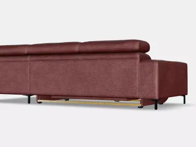 7557 upholstered corner suite ottoman left DWN 3D model