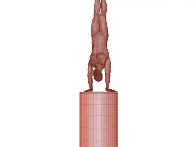 Handstand Gymnast Sculpture 3D model