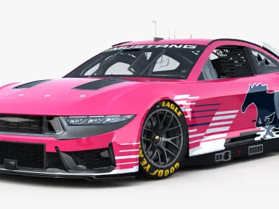 NASCAR Mustang 2024 Template 3D model