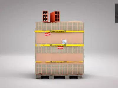 Brick Stack - 6 Holes 3D model