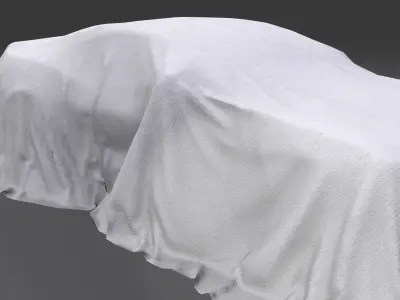 Car Covered with Cloth AAA PBR Game Ready Asset Low-poly 3D model