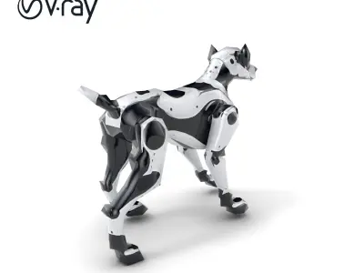 Sports Robot Dog Model Pack - Enhanced Agility and Speed Low-poly 3D model