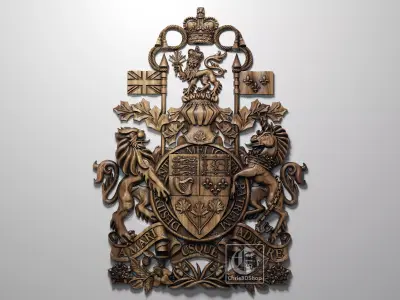 Coat of arms of Canada - Digital model for CNC in STL format  3D model