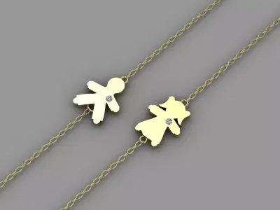 Golden Bracelet 3D print model