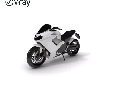 Sport Motorcycle D Model Pack Low-poly 3D model