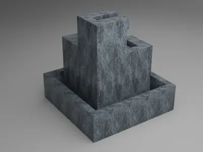 water fall block Free 3D model