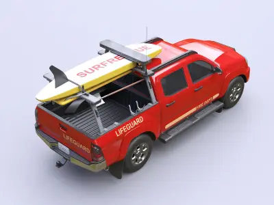 Lifeguard Vehicle Low-poly 3D model