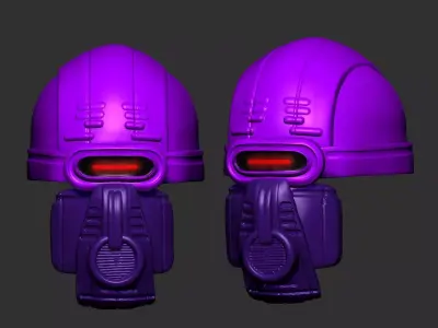 helmet high poly sculpt 3d printable  3D model 38