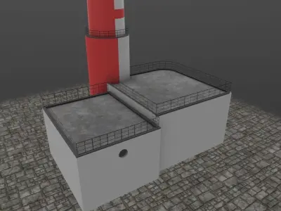 Light House East Mall Low-poly 3D model