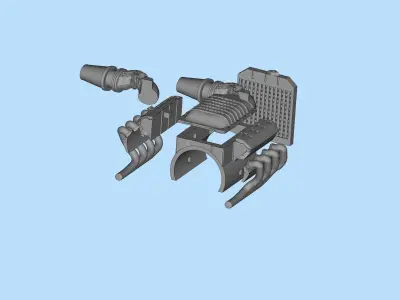 3D printable model ENGINE rccar or truck 3D print model