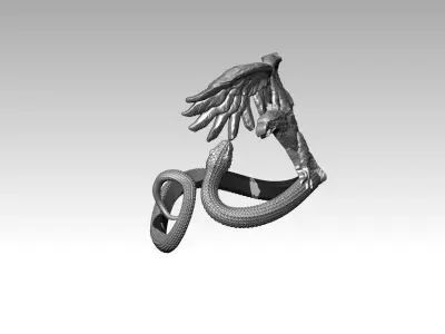 ring snake eagle high detailed 3D print model