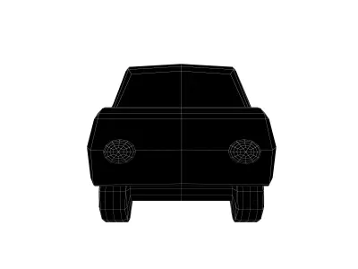Cartoon Car v2 002 Low-poly 3D model