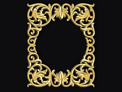 Central decor ornament for furniture 3D model 511
