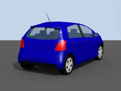 Low Poly Toyota Yaris Low-poly 3D model