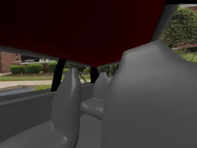 A Red Toon Car  Low-poly 3D model