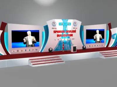 Stage Design 002 3D model