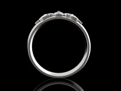 Skull Ring Slim 3D Print Model 3D print model