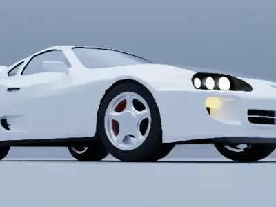 toyota supra  Low-poly 3D model