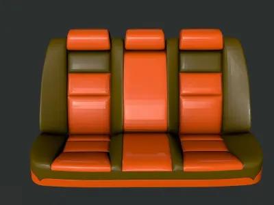 Car seats 3D model