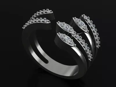 Jewelry Ring Gold KJ-61 3D print model