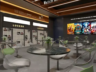Movie Theater Interior 3D model