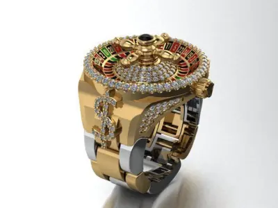 Roulette Ring 3D print model