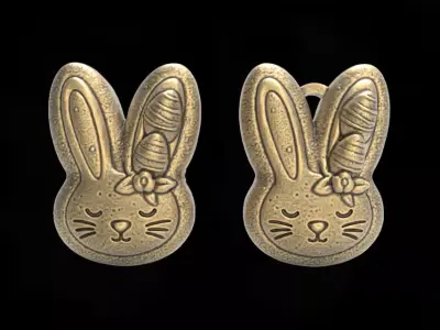 Bunny Easter Head Decor - 3D Printable Design 3D print model