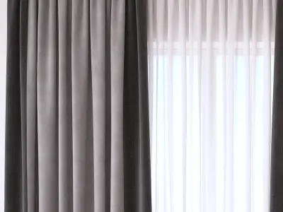 Set 90 Curtains 3D model