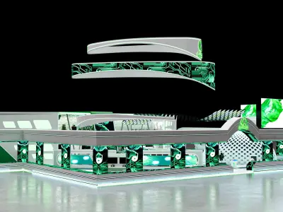 booth 1000m Ministry of Defense 3D model