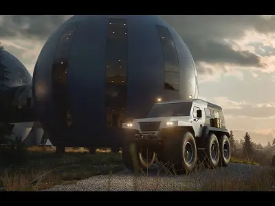 all-terrain vehicle Trekol Huskey 3D model