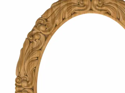 Carved picture frame STL 3D model 86