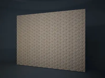 02 PANOZZO PATTERN WALL 3D model