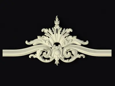 Central decor ornament for furniture 3D model 896