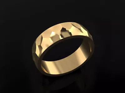 Wedding Band Hammered  3D print model
