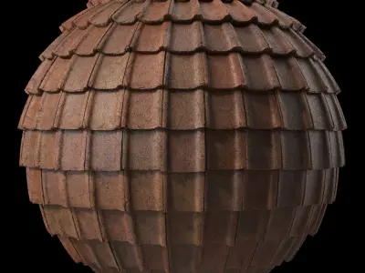 Roof Tile Materials 48- Concrete Roofing by Sbsar generator  Texture