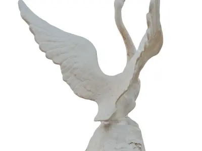 Sculpture for the Park Swan Spread Wings 3D model