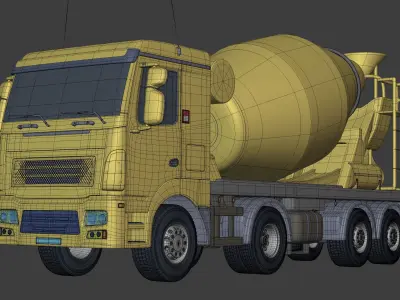 Generic Cement Mixer Truck 3D model