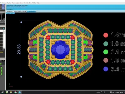 LUXURY DIAMOND RING FOR MEN 325 3D print model