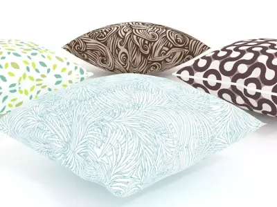 4-Piece Cushion Free 3D model