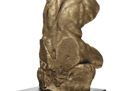 The Belvedere Torso sculpture bronze 3D model