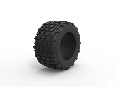 Offroad tire 138 Scale 1 to 25 3D print model