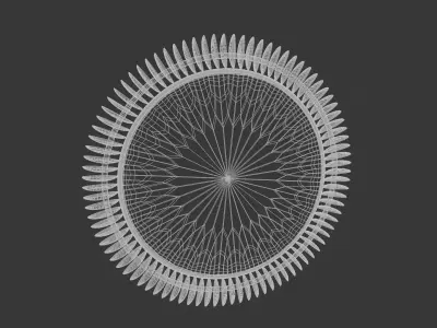 Mid Century Modern Mirror 3D model