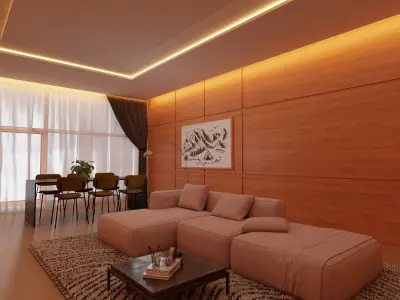 Living Room Interior Design 3D model purchase