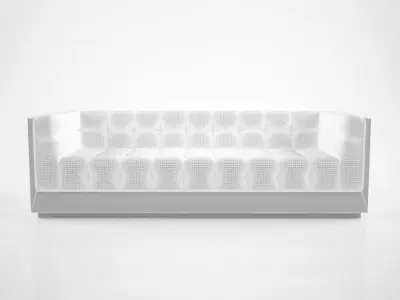 Milo Baughman Rosewood Case Sofa 3D model