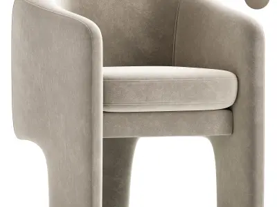 Upland Upholstered Armchair 3D model