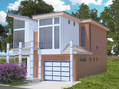 modern house design 3D model