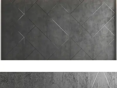 Decorative wall panel set 48 3D model