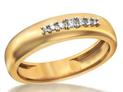 Gold Round Shape Diamond 3D print model