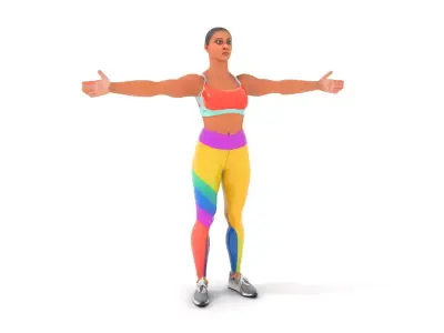 Vibrant Fitness Attire model pack Low-poly 3D model
