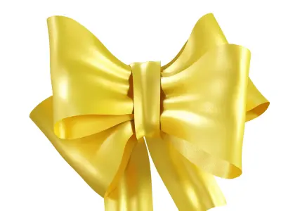 Ribbon Bows Pack 3D Gift Bow Set Low-poly 3D model